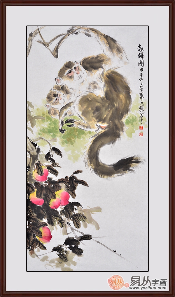 近代画猴名家刘继卣写意猴图,无人能及的国画猴图