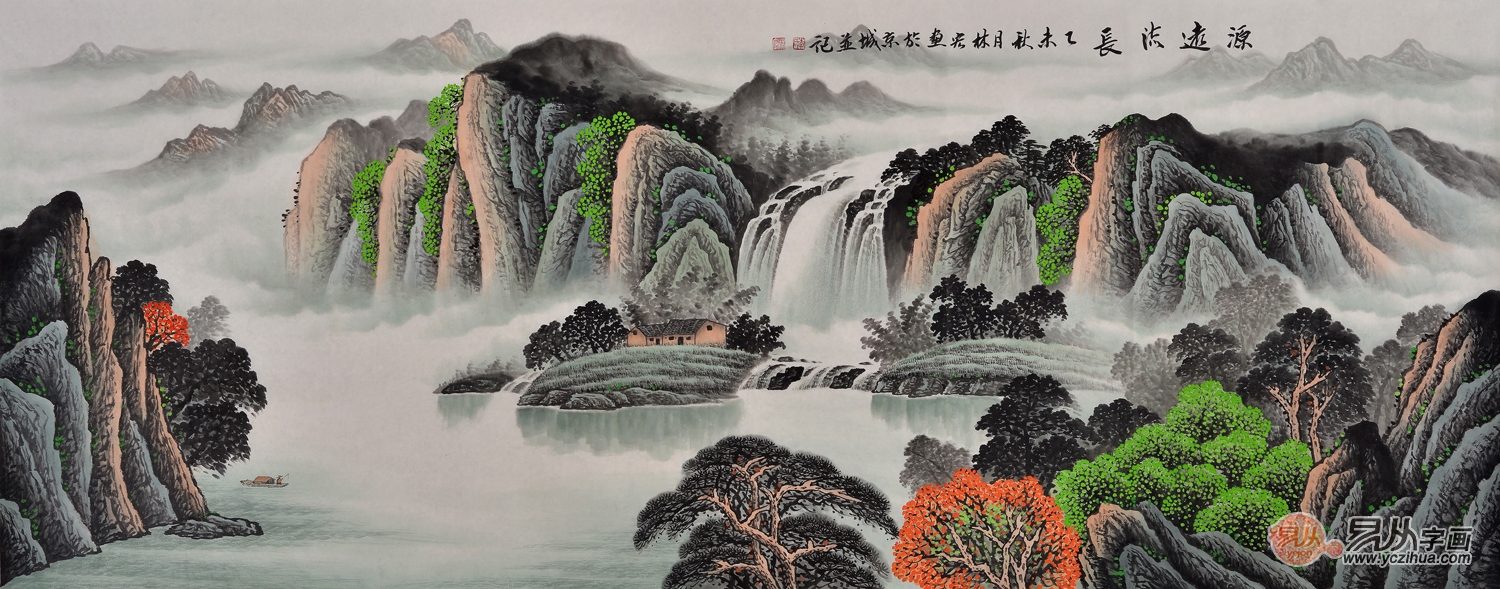 中式风格客厅装饰画挂什么好 诗意丹青山水画