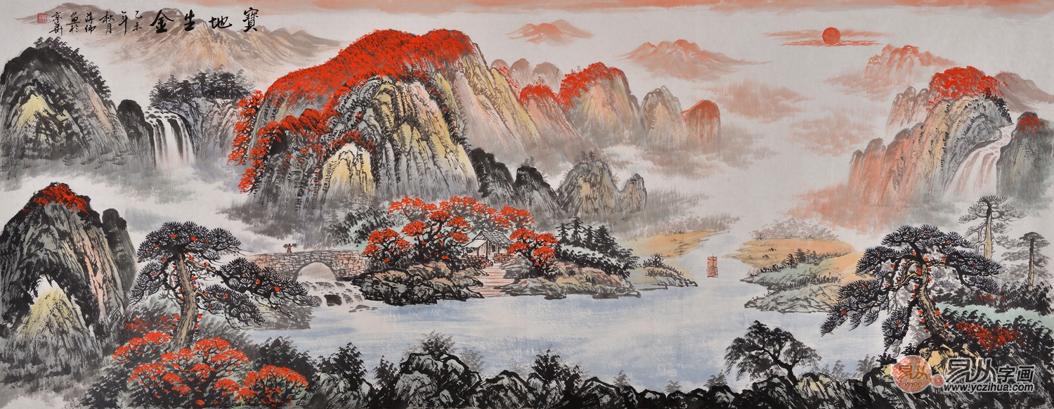 中式风格客厅装饰画挂什么好 诗意丹青山水画