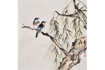 张金凤写意花鸟画作品《春》