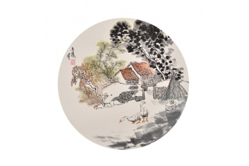张金凤写意花鸟画作品《家园小趣》
