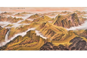 中国式风水画典范 王宁国画长城作品《中华之魂》