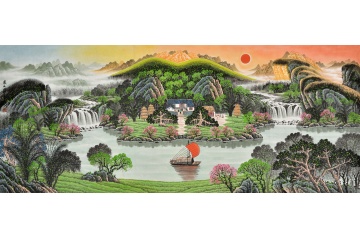 无山不美无水不秀 易天也聚宝盆山水画《山水满清辉》 开财运聚气运升
