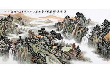 著名山水画家马国立国画作品《岭南揽胜图》