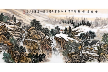 著名山水画家马国立国画作品《云岚幽居图》易从价: ￥4,800