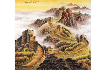 王宁最新力作写意长城山水画《中华之魂》