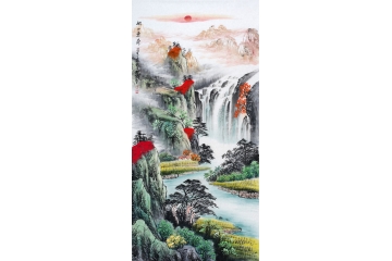 旭日东升迎百福 李林宏新品风水画《旭日东升》