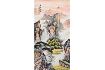 家居玄关挂画之首选李林宏风水画《紫气东来》