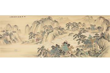 工笔画老虎 中国虎王新秀王建辉八尺横幅工笔动物画