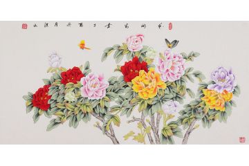 张洪山新品牡丹图《花开富贵》