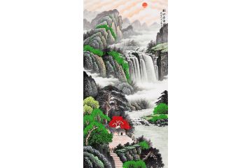 玄关招财画 李林宏旺财风水画新品《福地安居图》