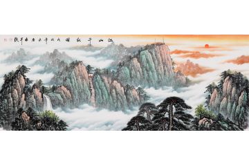 宋唐《江山千秋图》,宋唐国画泰山-【易从网】