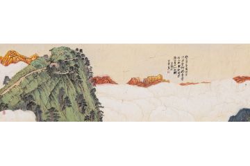 当代实力派女性画家余静山水画《题稚川山水》