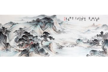 收藏潜力画家 李佩锦最新国画《春来江水绿如蓝》