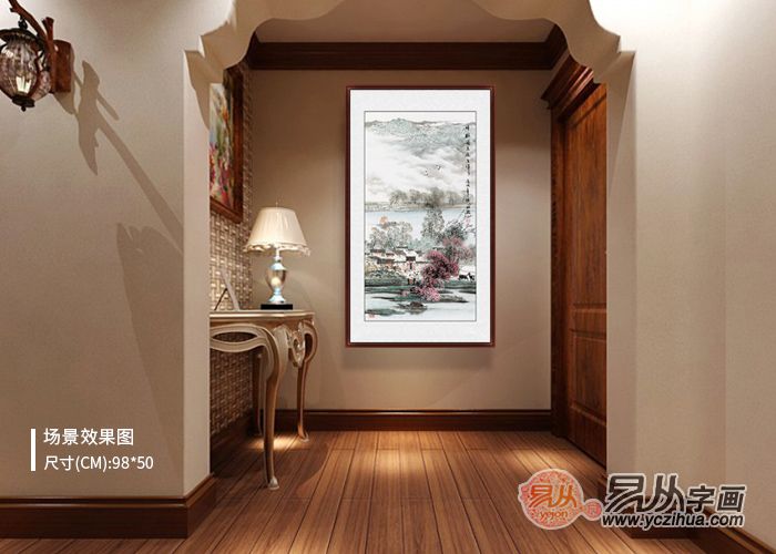 走廊过道挂什么画好？诸明江南水乡山水画助您点亮家的美！