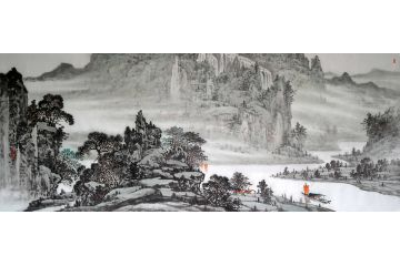 国画佳作 林德坤最新六尺横幅作品《溪山放歌》