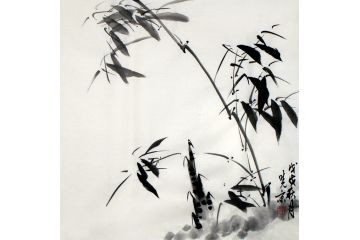 精品竹子画  实力派画家郑晓京《墨竹》