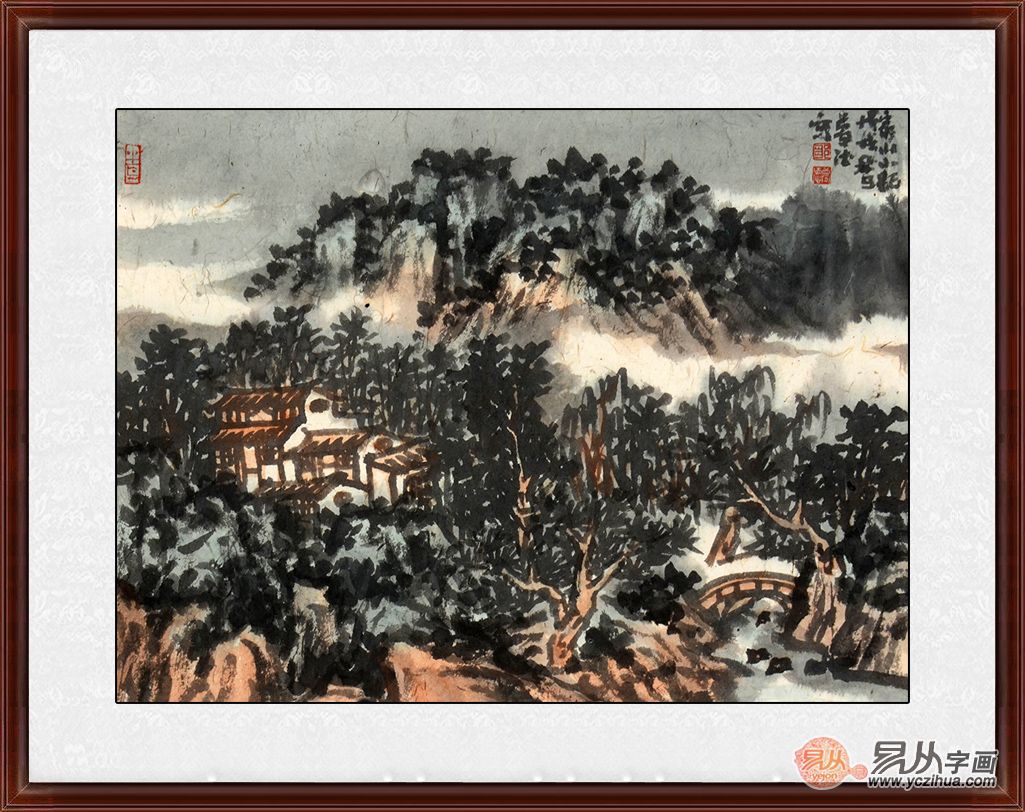 名邹梦德最新力作新品山水画作品《家山小记》