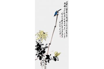 鄭曉京老師梅蘭竹菊四君子國畫之《菊》