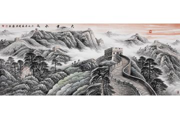 步步高昇圖 宋唐新品國畫長城《大業永成》