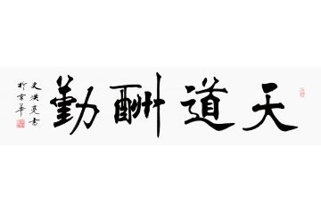 实力派书法家史洪亮励志楷书书法《天道酬勤》