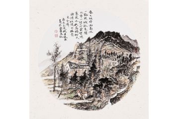中美協張林榮小品畫《塵土經時面 南池一豁然》