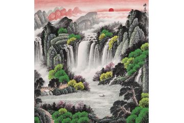 小品裝飾畫 李林宏新品力作聚寶盆《源遠流長》