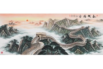 蒋伟精心力作国画长城山水画作品《长城雄风》