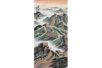 常为新品力作四尺竖幅山水画《长城雄风》