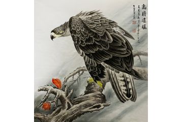 王建辉老师小尺寸工笔画《高瞻远瞩》