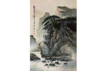 王德生新品力作山水畫《白雲深處有仙蹤》