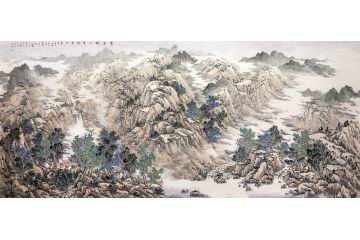 中美協會員吳貞光山水畫新品《雲水禪心 空納萬境》