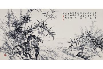 石荣禄新品国画竹子《咬定青山不放松,立根原在破岩中》