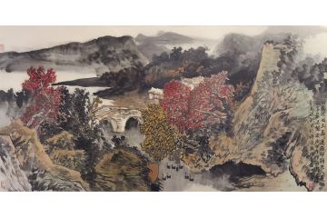 中美协会员张复兴山水画作品《秋风引》