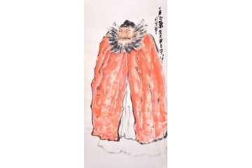 单吉牛四尺竖幅人物画作品钟馗《一身正气》