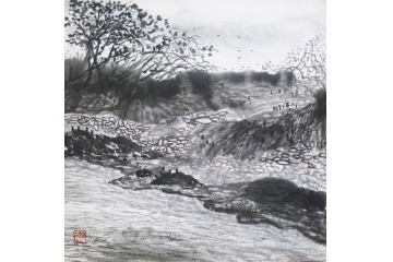 仇谷小尺寸山水画系列作品《山水画系列之一》