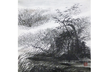 仇谷小尺寸山水画作品《山水系列之二十九》