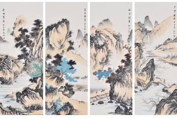 （赠）：四季平安图 赵永江山水画作品《春夏秋冬》