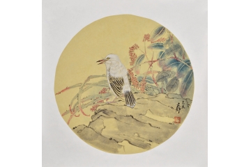 小尺寸国画花鸟画 何文铮工笔画作品《硕果图》