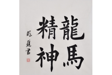 书法家沈明进楷书书法作品《龙马精神》办公室客厅书房书法字画