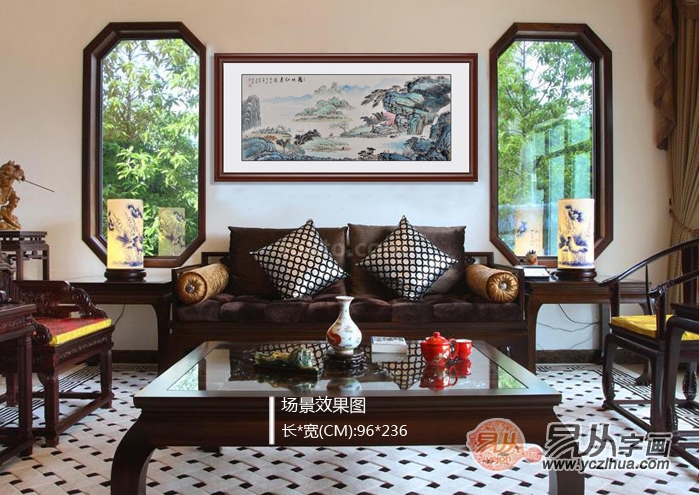 客厅高档山水装饰画，5款精美的客厅装饰设计