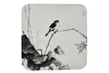 水墨荷花图 曲展写意花鸟画作品《荷塘清趣》