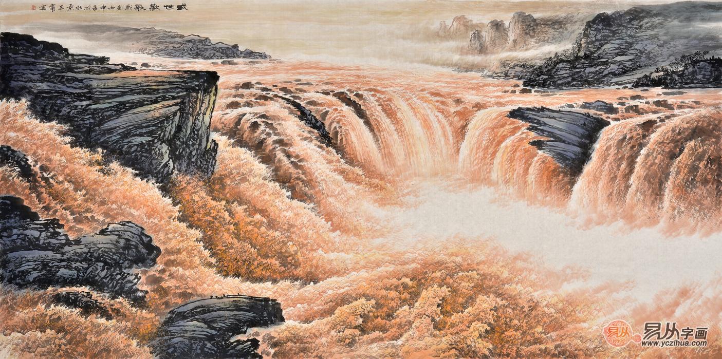 黄河绘画作品高中图片