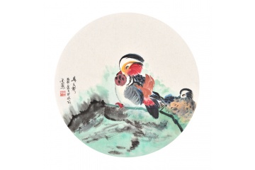 卧室挂画 张金凤写意花鸟画《春之声》