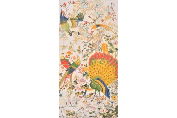 新生代潜力画家羽墨最新花鸟作品《争艳》