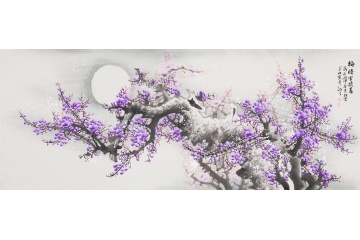 家居挂画 李林宏写意花鸟画梅花图《梅将雪共春》