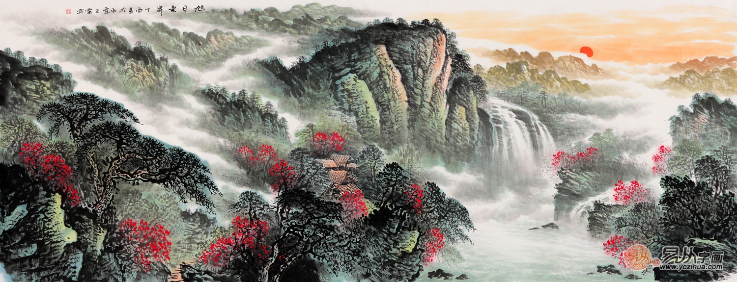 王宁山水画欣赏 品味国画大师方寸之间的山水韵味