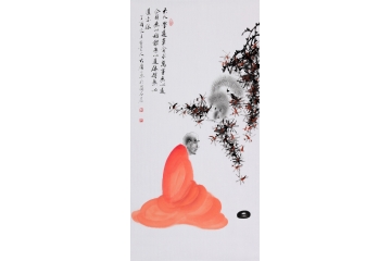 精品佛像画 薛大庸三尺竖幅人物画 龙牙居遁禅师《学道》