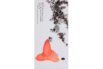 精品佛像画 薛大庸三尺竖幅人物画 拾得《无题-无来无去本湛然》