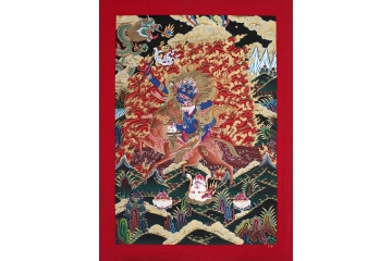 收藏级精品 顶级画工 尼泊尔名家纯手绘唐卡《吉祥天母》